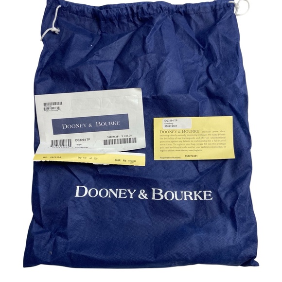 Dooney & Bourke Denison Croco Crossbody Bag Cream Tan Brown Style #: DQ3264 - Picture 10 of 16